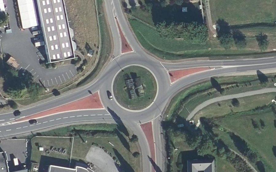 Vue aérienne du Giratoire de Vitré