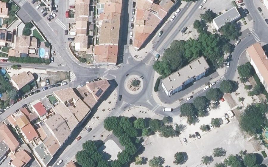 Vue aérienne du Rond-Point Maréchal Juin