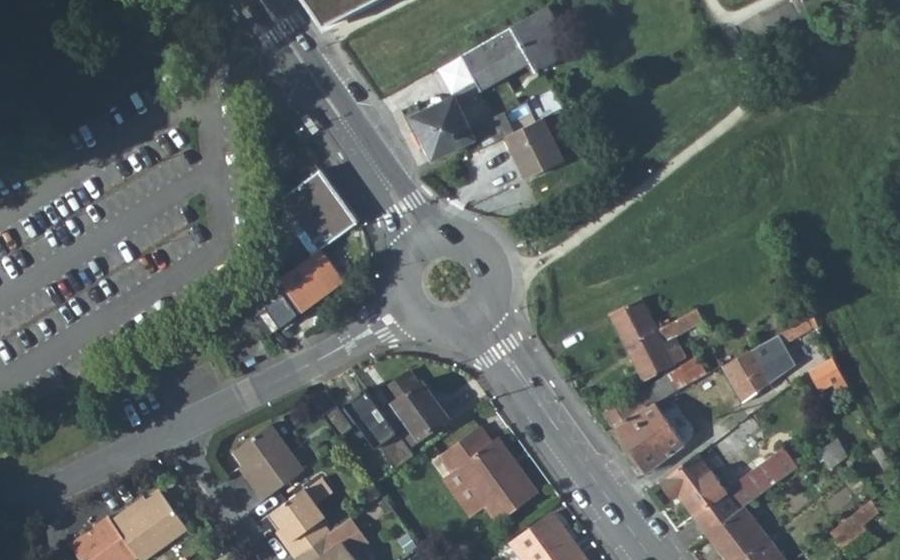 Vue aérienne du Rond-Point Gabriel Chéreau