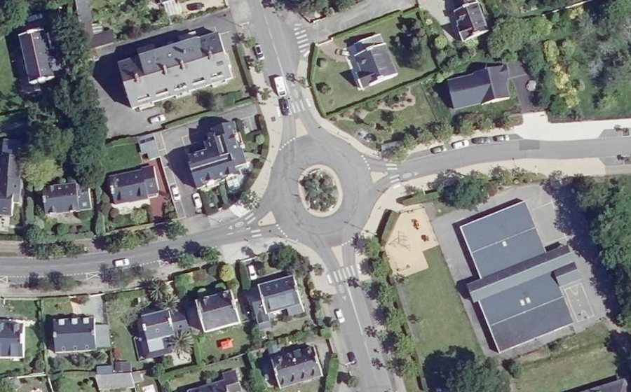Vue aérienne du Rond-Point de la Mer