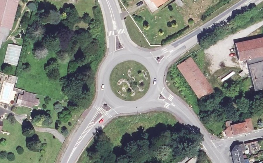 Vue aérienne du Rond-Point de l'Europe