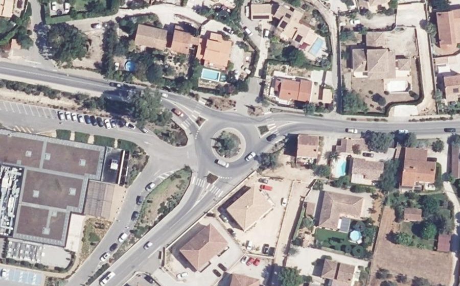 Vue aérienne du Rond-Point Walter Muhlethaler et Pierre Muhlethaler