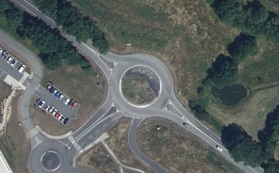 Vue aérienne du Route de la Roche-Sur-Yon