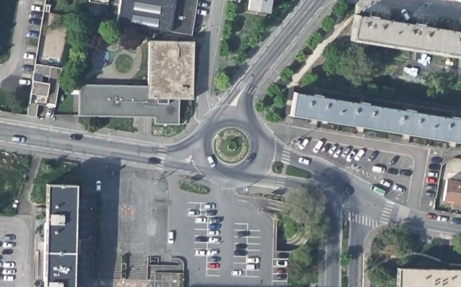Vue aérienne du Place Maréchal de Lattre de Tassigny
