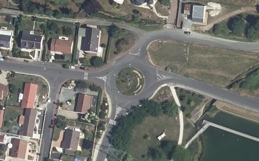 Vue aérienne du Rond-Point des Mignardières
