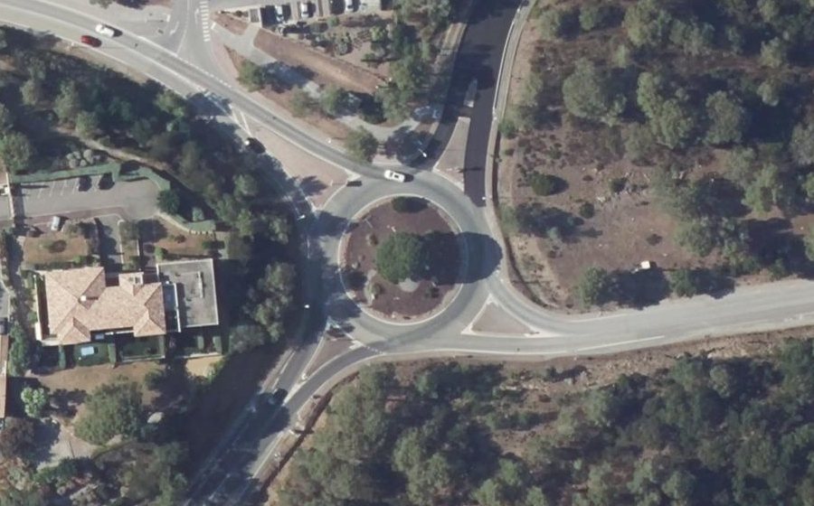 Vue aérienne du Carrefour Peire Sarade
