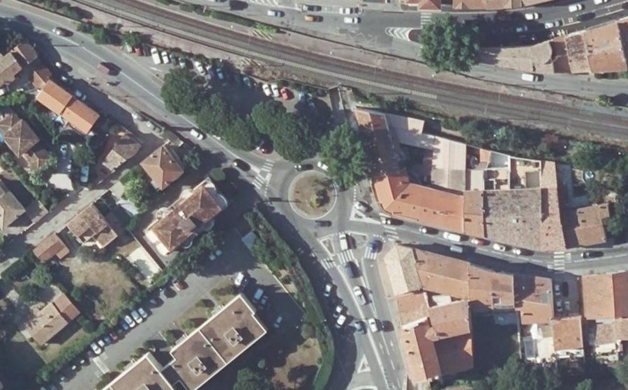 Vue aérienne du Rond-Point des Moulins
