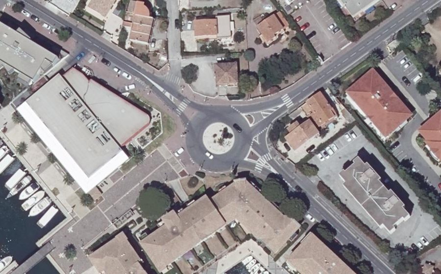 Vue aérienne du Rond-Point du Maréchal Juin