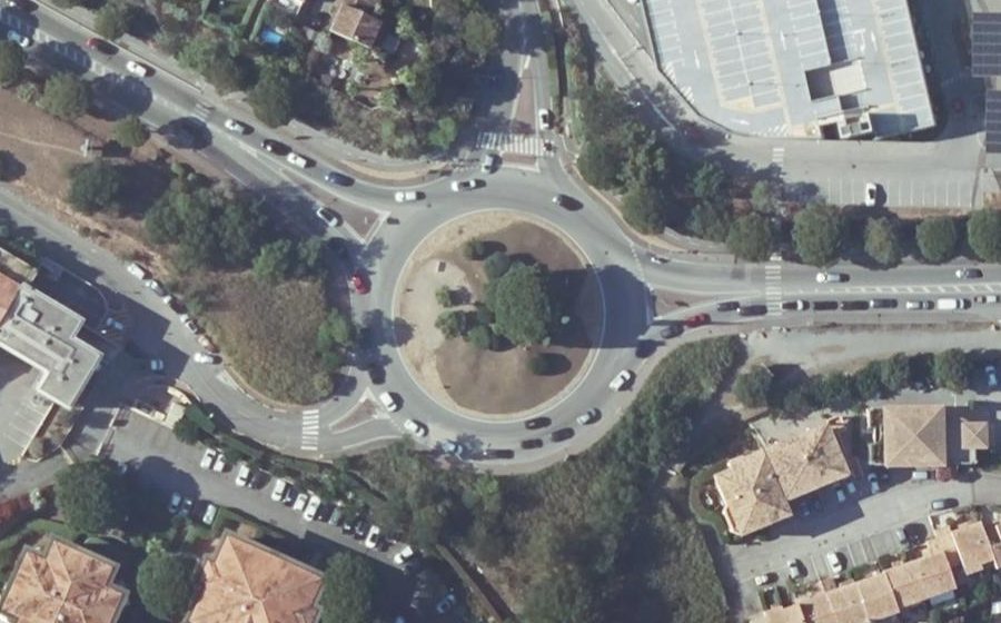 Vue aérienne du Rond-Point André Léotard