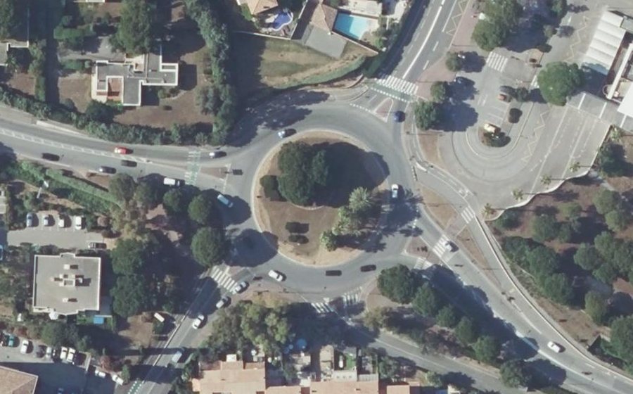 Vue aérienne du Rond-Point Fredericksberg