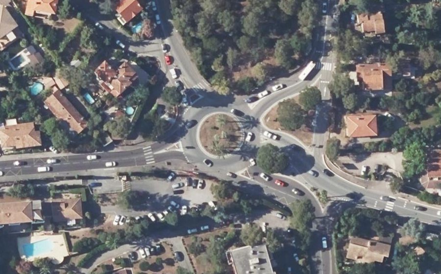 Vue aérienne du Carrefour des Anglais