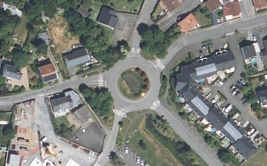 Vue aérienne du Rond-Point d'Oña