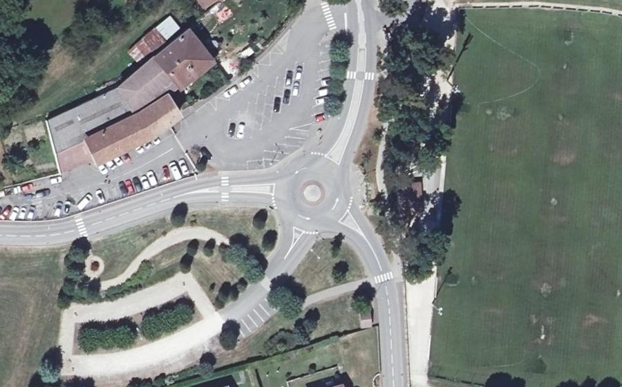 Vue aérienne du Rond-Point du Jumelage