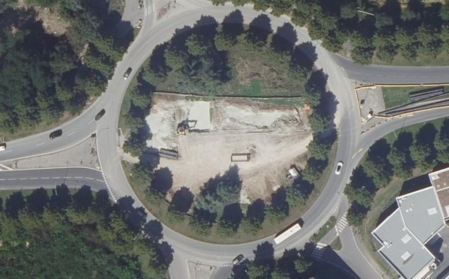 Vue aérienne du Place François Mitterrand