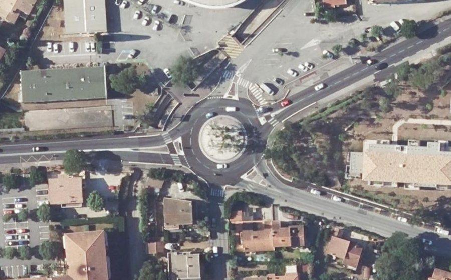 Vue aérienne du Carrefour Alphonse Karr