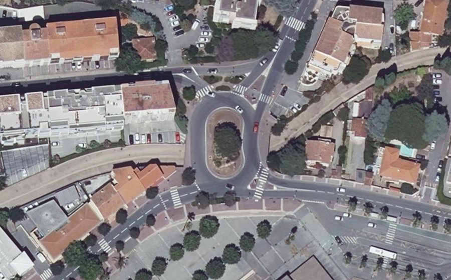 Vue aérienne du Rond-Point du Souvenir Français