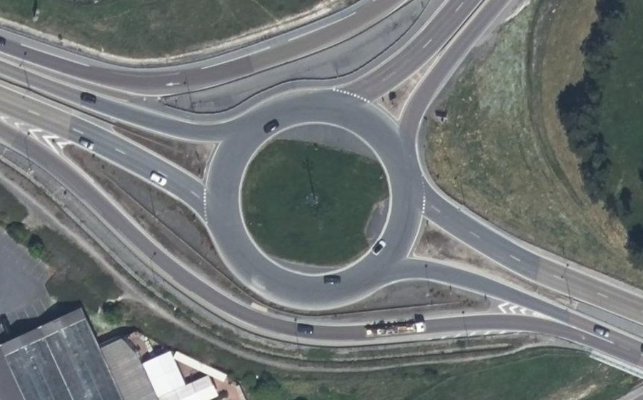 Vue aérienne du Rond-Point de Thillois