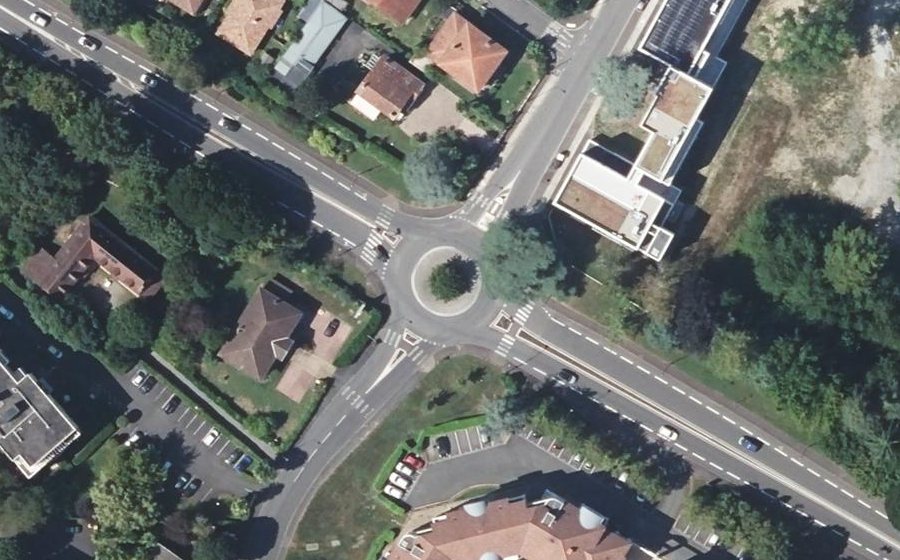 Vue aérienne du Rond-Point du Bachaga Boualem