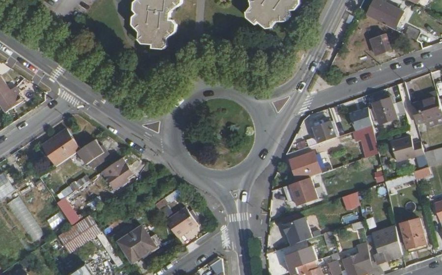 Vue aérienne du Rond-Point de la Fringale