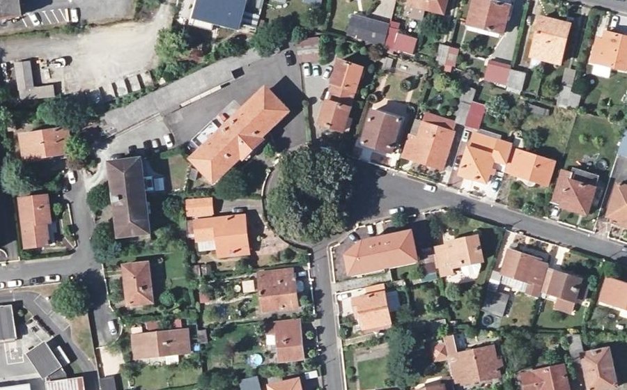 Vue aérienne du Rue d'Artouste