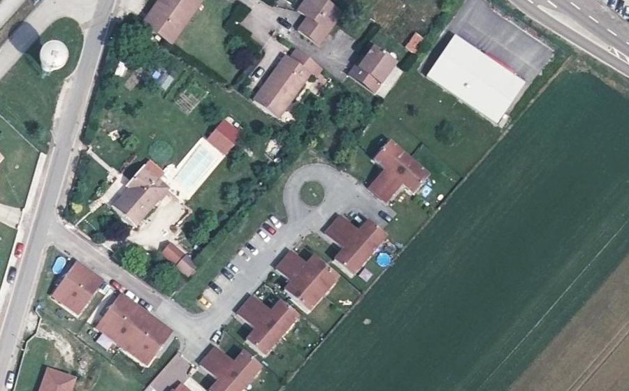 Vue aérienne du Chemin du Bauzon
