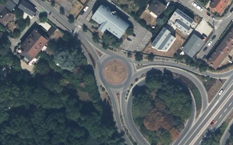 Vue aérienne du Rond-Point du Thiou
