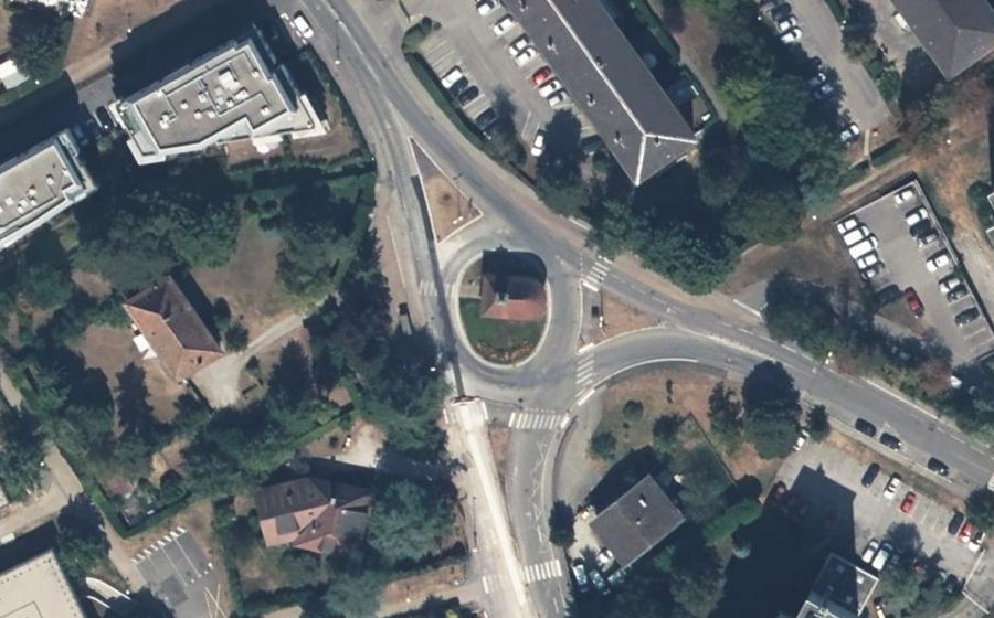 Vue aérienne du Rond-Point de la Chapelle