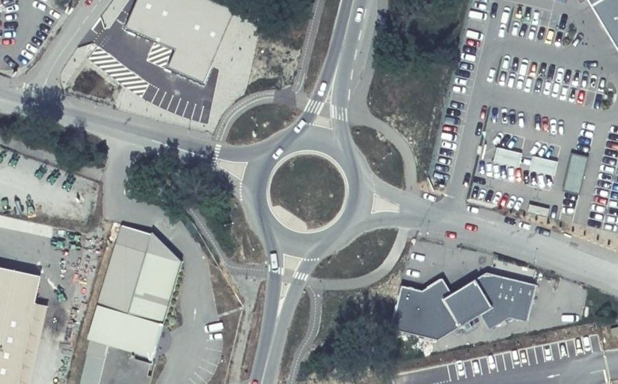 Vue aérienne du Carrefour de Lachaup
