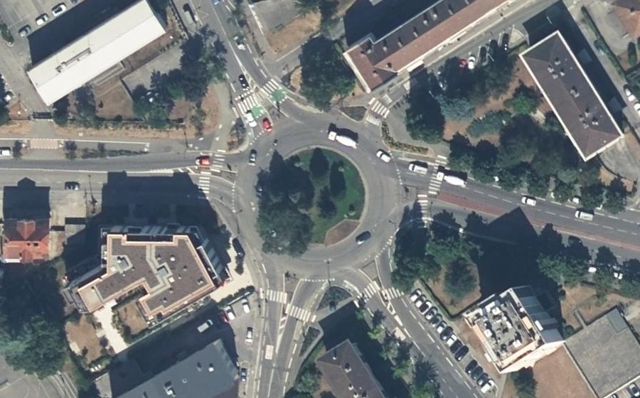 Vue aérienne du Place du Général de Gaulle