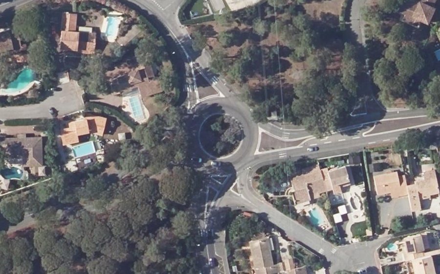 Vue aérienne du Rond-Point des Cous