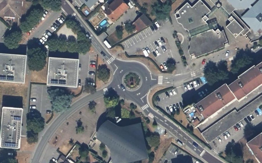 Vue aérienne du Rue de l'Aérodrome