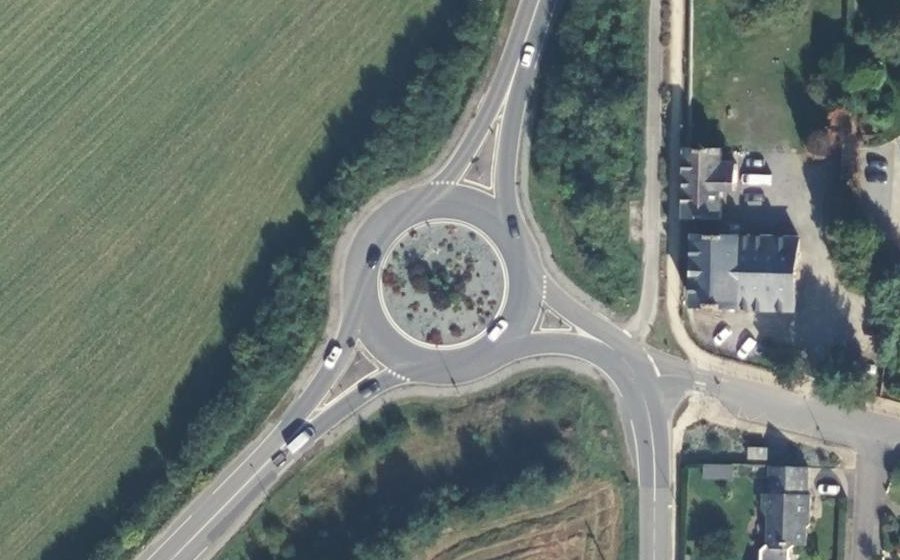 Vue aérienne du Route de Brécé