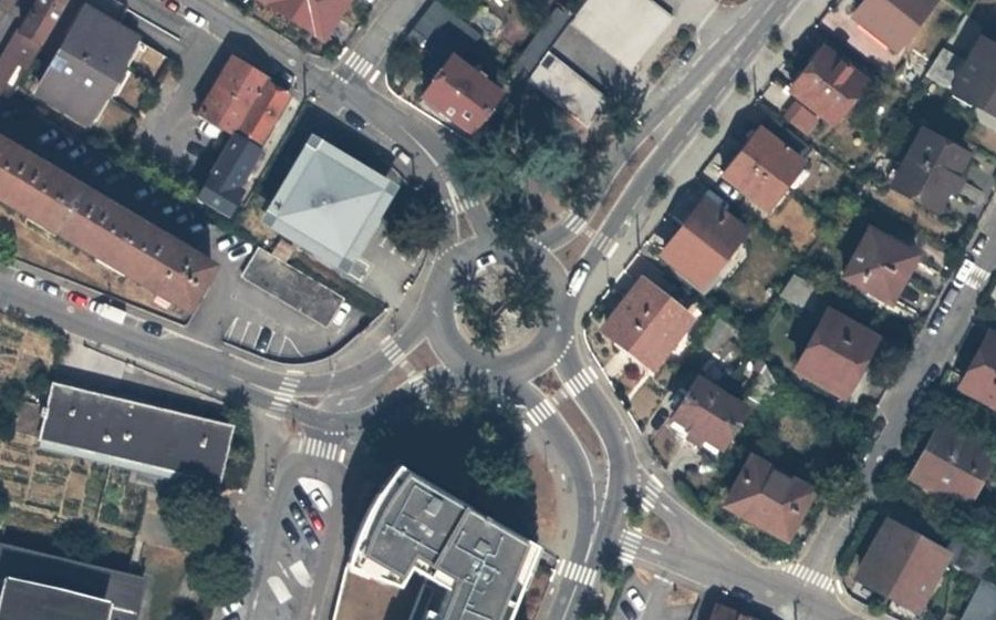 Vue aérienne du Rond-Point du Vernay