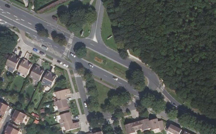 Vue aérienne du Avenue Charles de Gaulle