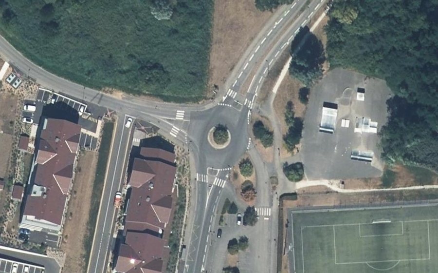 Vue aérienne du Route de Macully