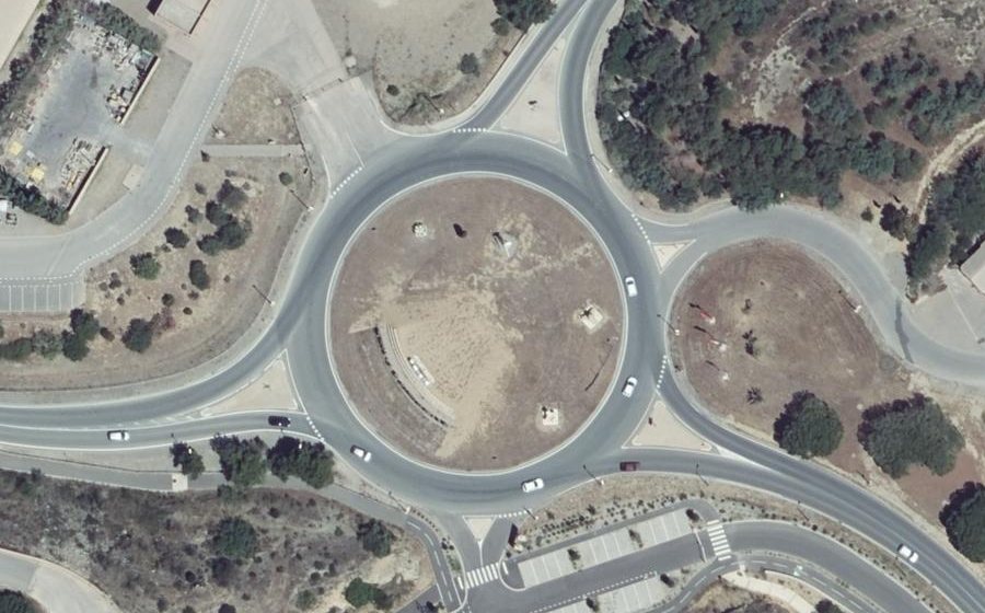 Vue aérienne du Rond-Point de La Nouvelle 1844