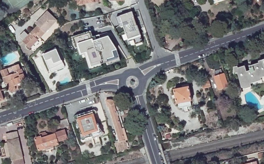 Vue aérienne du Boulevard des Mimosas