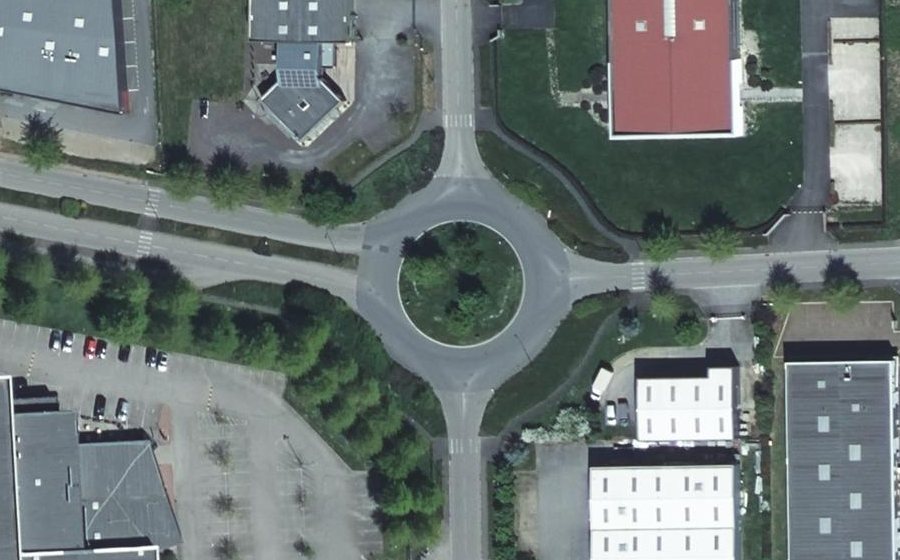 Vue aérienne du Rond-Point François Durafour