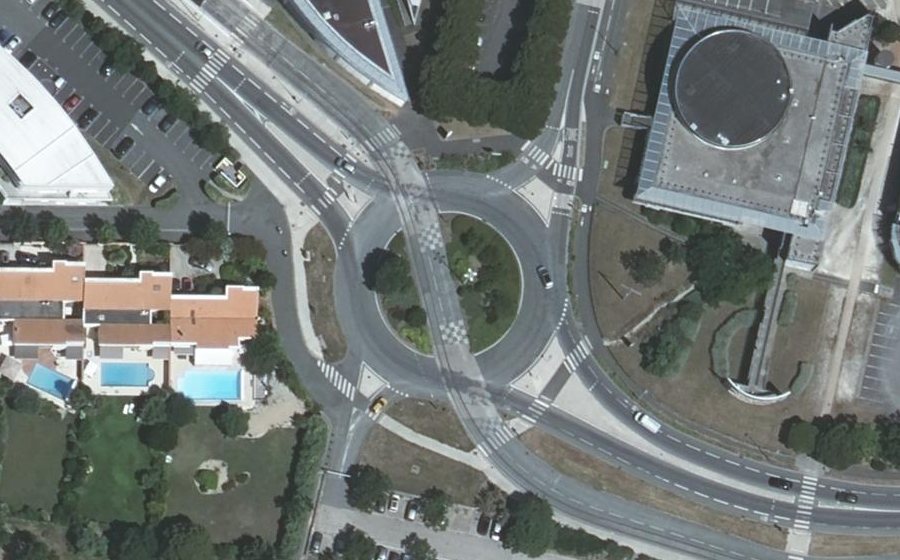 Vue aérienne du Rond-Point Gaston Perrier