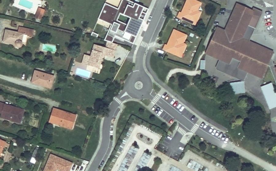 Vue aérienne du Rond-Point du Souvenir Français