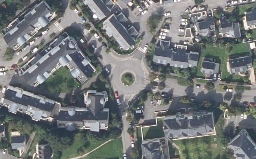 Vue aérienne du Place du Club Breton