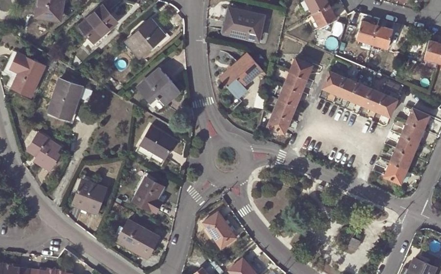 Vue aérienne du Rue Alix de Vergy