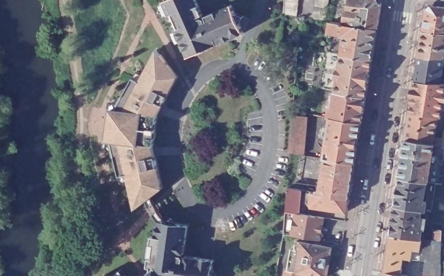 Vue aérienne du Promenade de la Blies