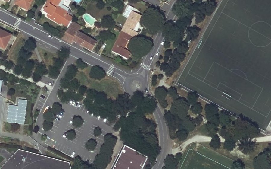 Vue aérienne du Rue de Gironis