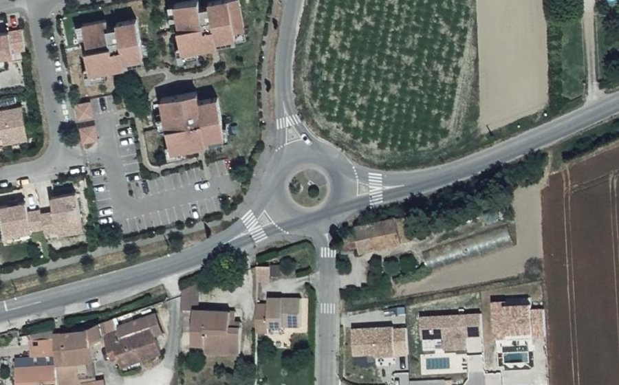 Vue aérienne du Rond-Point des Anciens Combattants