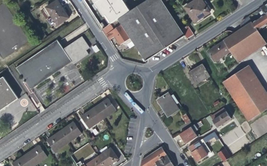 Vue aérienne du Place Jean Jaurès "La Neuvilette"