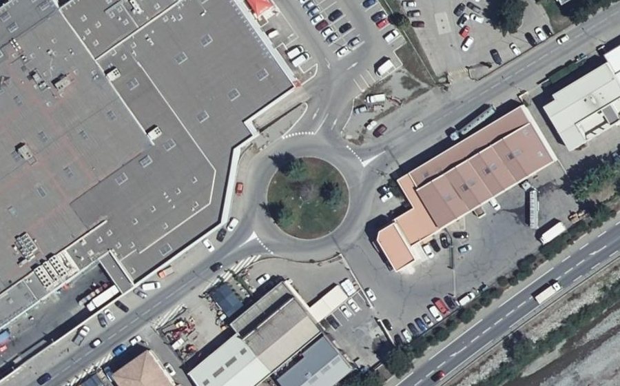Vue aérienne du Rond-Point Nicéphore-Niepce
