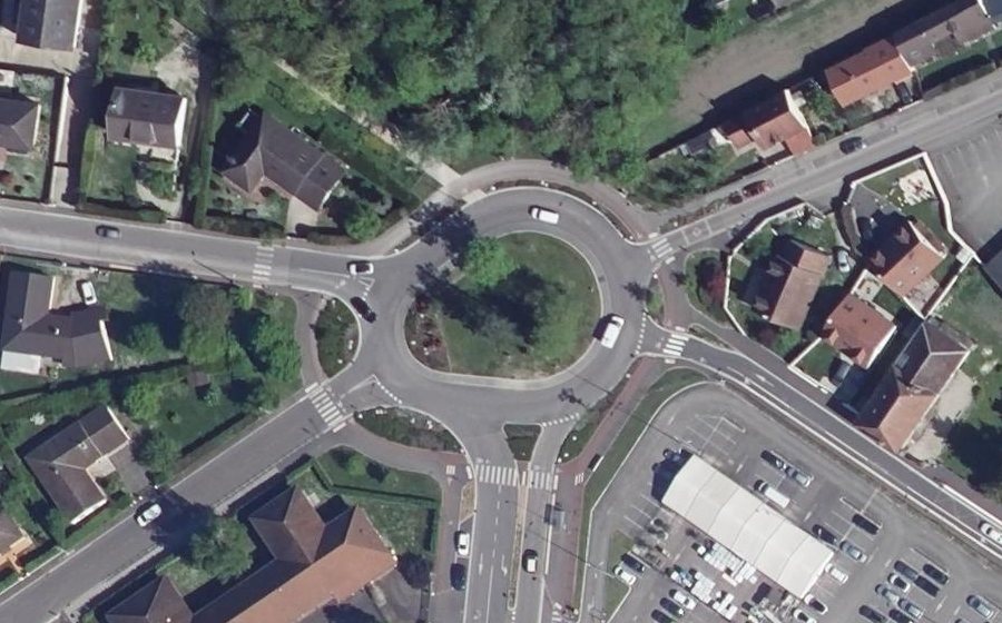 Vue aérienne du Rond-Point des Abbayes
