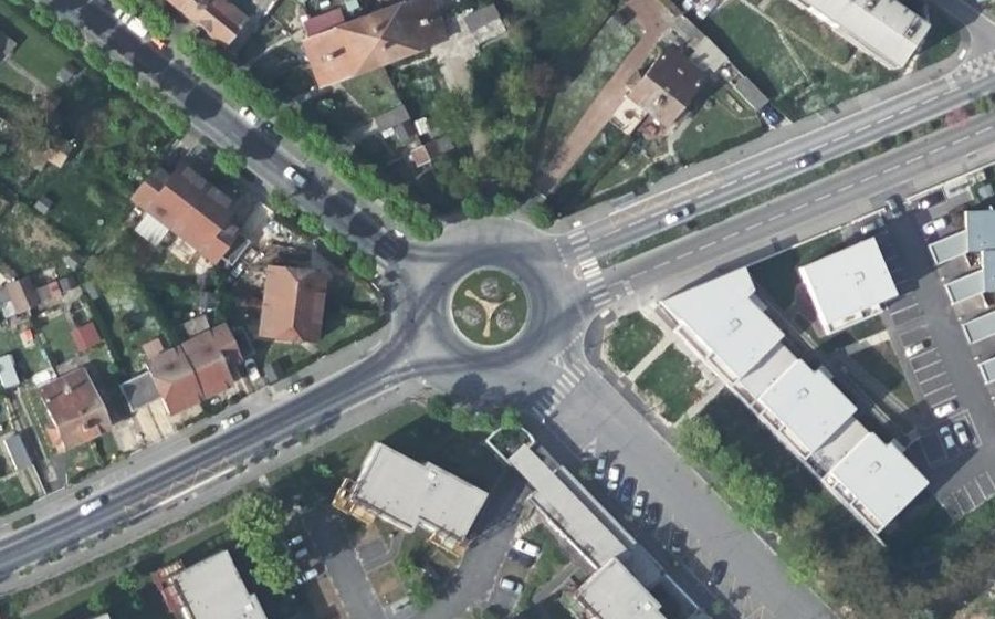 Vue aérienne du Rond-Point de la Défense