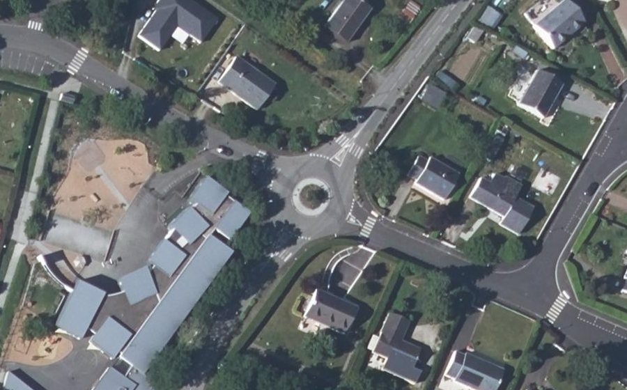 Vue aérienne du Rue de Nort-sur-Erdre